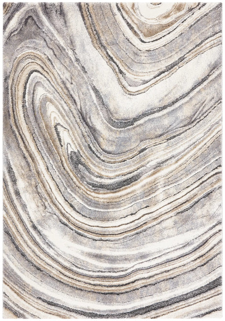 Safavieh Cyrus Shag 4'-5" x 6'-5" Rug in Ivory / Grey