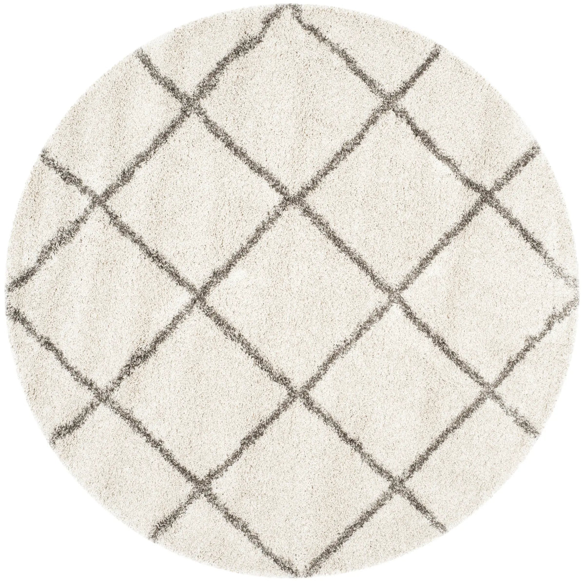Safavieh Hudson Shag 10'-0" x 10'-0" Rug in Ivory / Grey