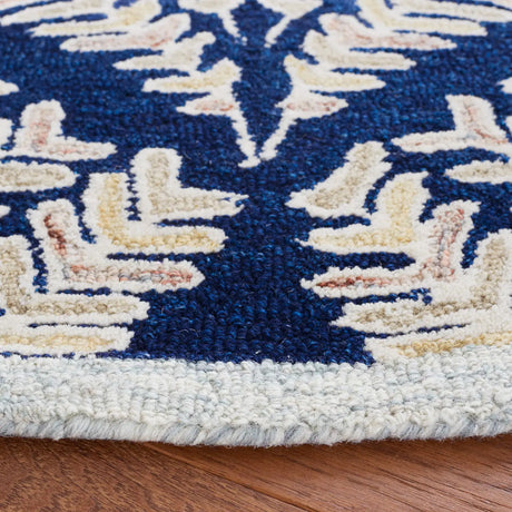 Safavieh Capri 5'-0" x 5'-0" Rug in Navy / Ivory