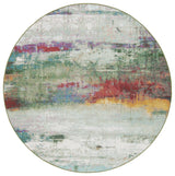 Safavieh Barbados 500 6'-6" x 6'-6" Rug in Green / Blue Purple