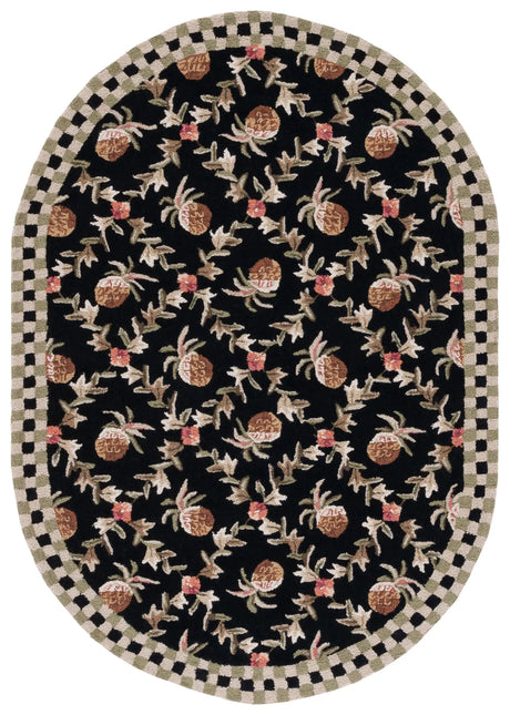 Safavieh Chelsea 4'-6" x 6'-6" Rug in Black / Ivory