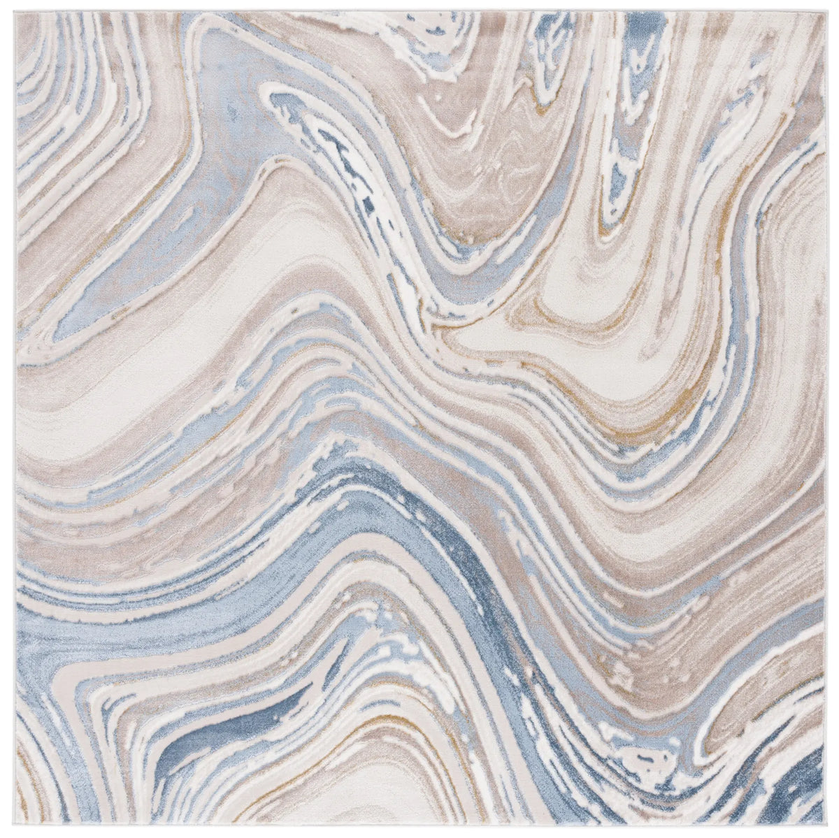 Safavieh Prestige 6'-7" x 6'-7" Rug in Beige / Blue