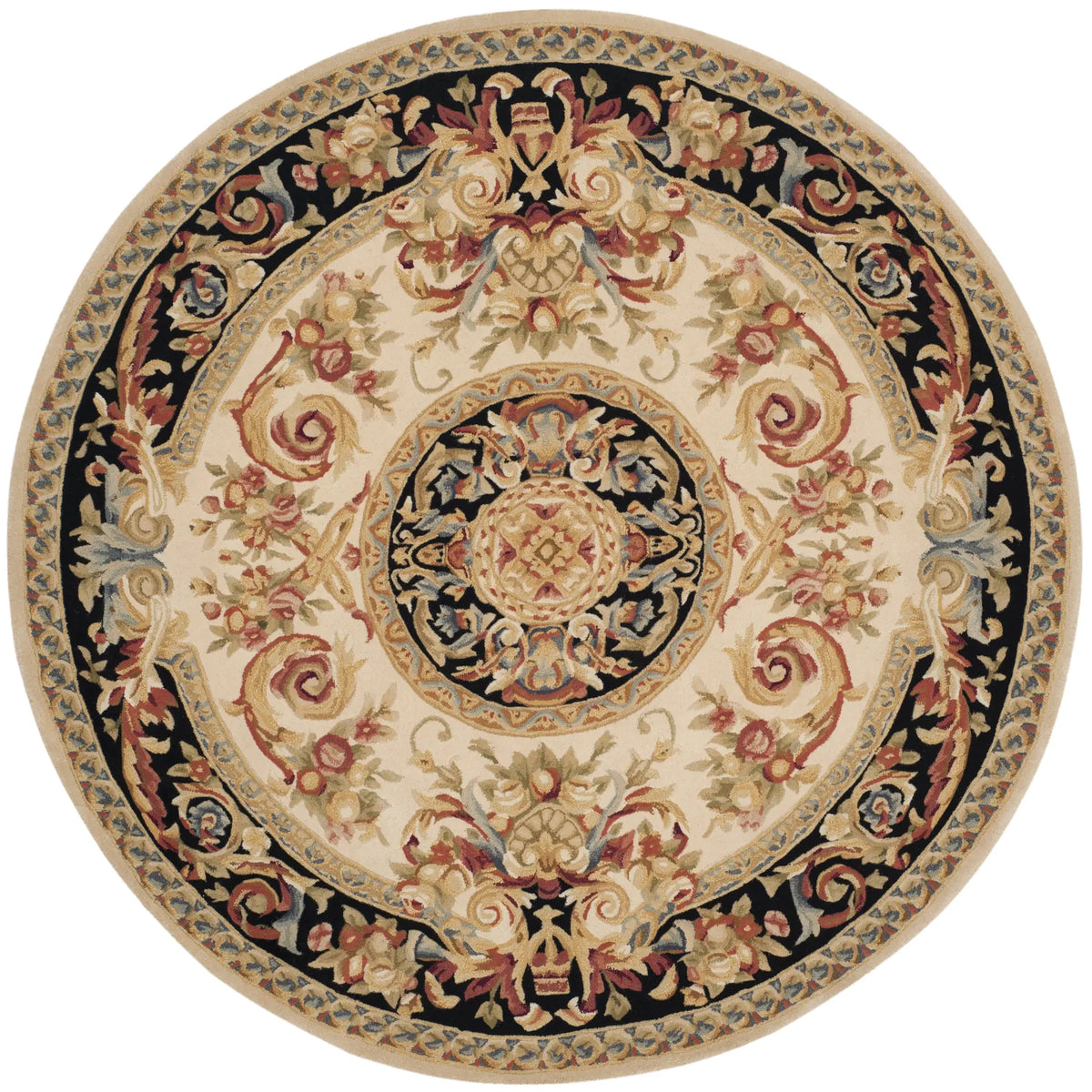 Safavieh Savonnerie 6'-0" x 6'-0" Rug in Ivory / Gold
