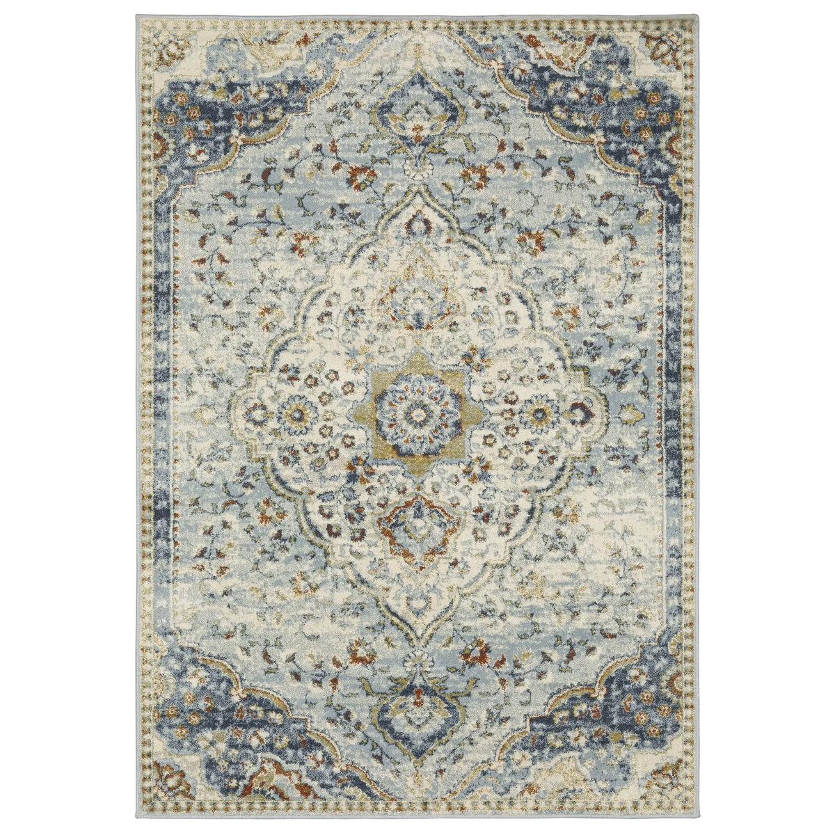 Oriental Weavers Sphinx Branson Br01A Blue/ Multi Rugs - main flat
