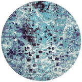 Safavieh Madison 5'-0" x 5'-0" Rug in Turquoise / Navy