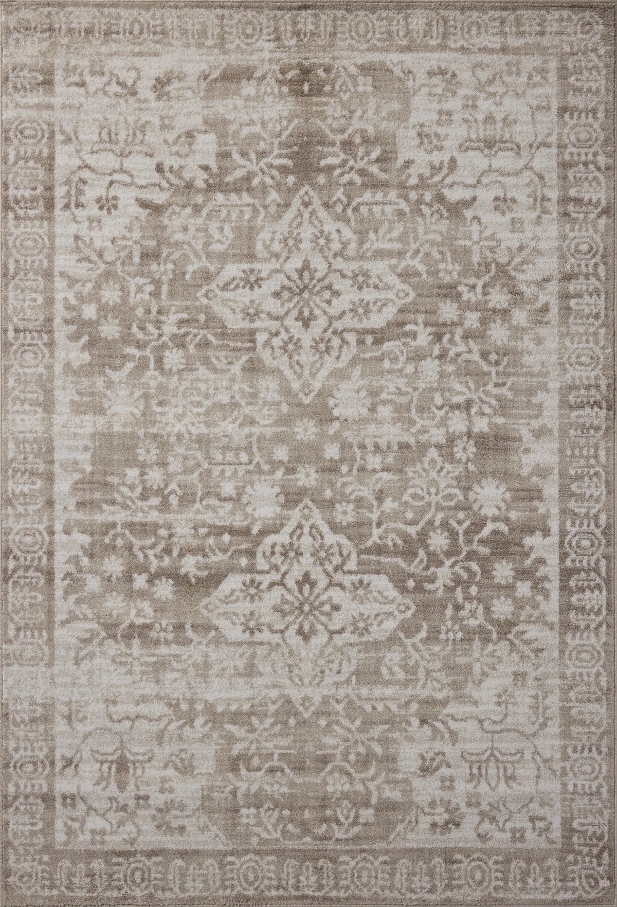 Loloi Lune LUN-05 Taupe / Ivory Rug - main flat