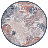Safavieh Courtyard 6'-7" x 6'-7" Rug in Beige / Rust