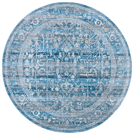 Safavieh Vintage Persian 6'-7" x 6'-7" Rug in Navy / Ivory