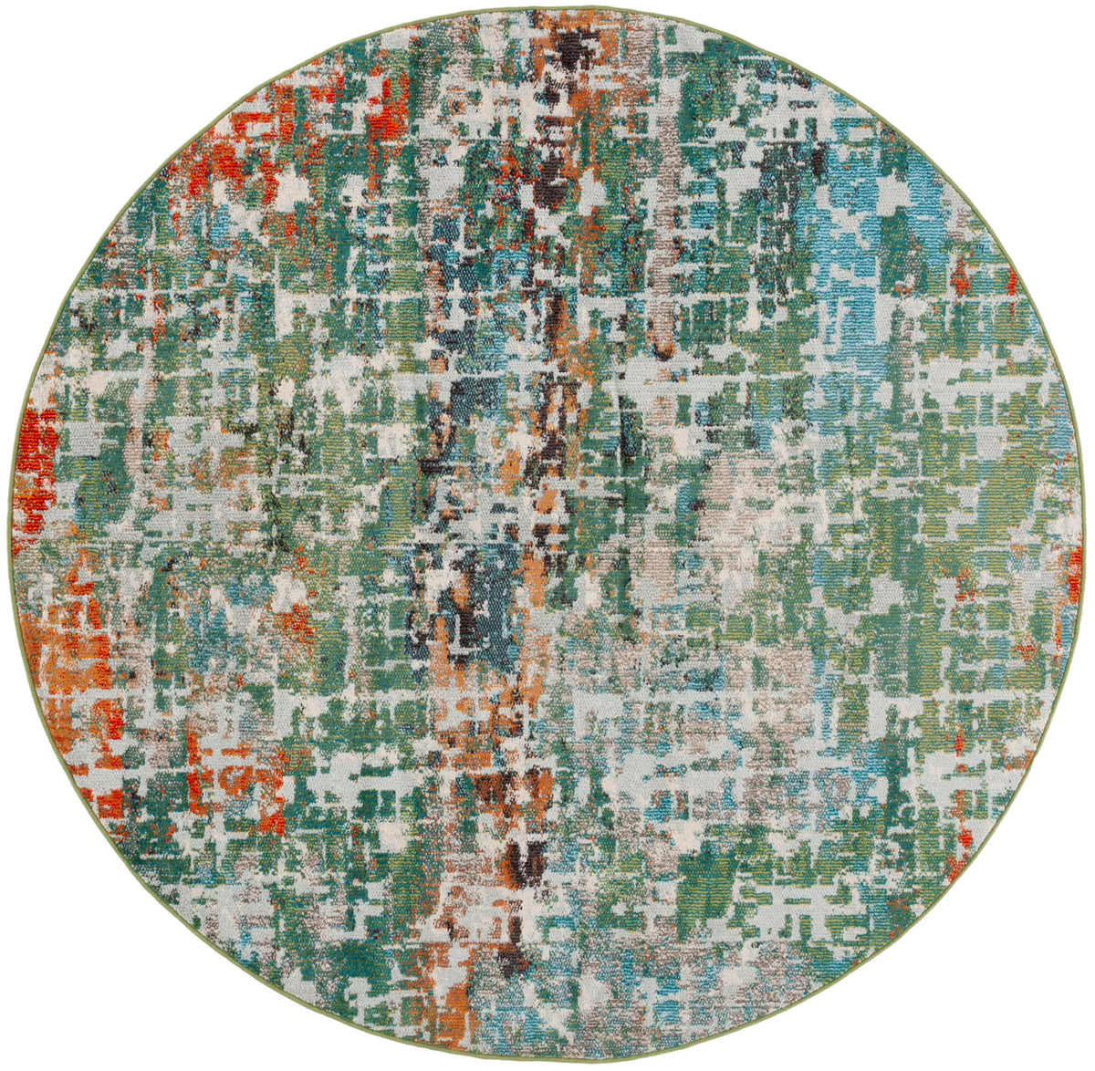 Safavieh Madison 6'-7" x 6'-7" Rug in Sage / Rust