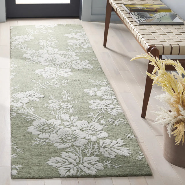 Safavieh Glamour 2'-3" x 8'-0" Rug in Sage / Ivory