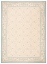 Safavieh Courtyard 6'-7" x 9'-6" Rug in Cream / Aqua