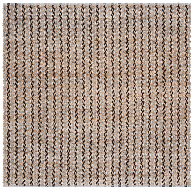Safavieh Natural Fiber 6'-6" x 6'-6" Rug in Natural / Turquoise