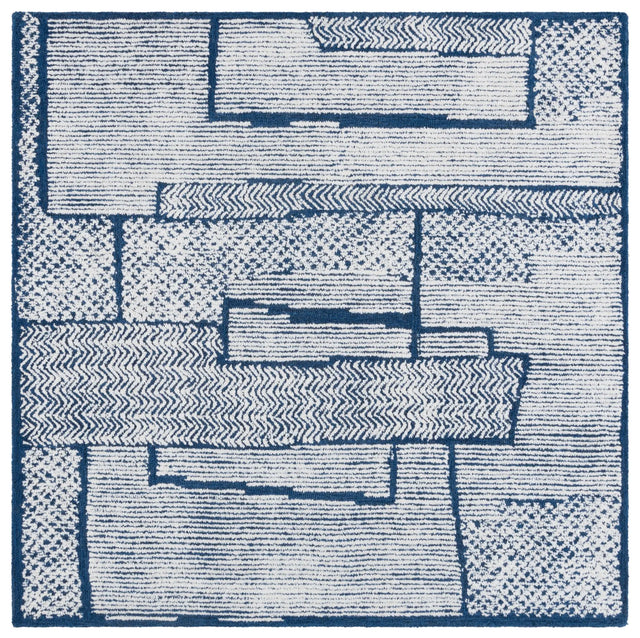 Safavieh Abstract 6'-0" x 6'-0" Rug in Ivory / Navy