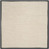 Safavieh Natural Fiber 6'-0" x 6'-0" Rug in Marble / Black