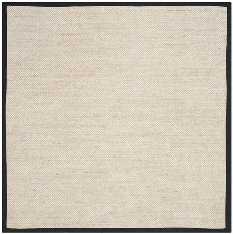 Safavieh Natural Fiber 6'-0" x 6'-0" Rug in Marble / Black