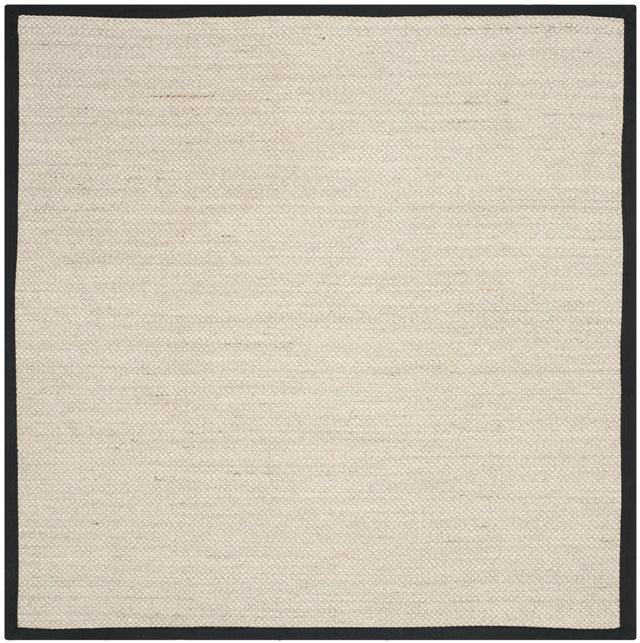 Safavieh Natural Fiber 6'-0" x 6'-0" Rug in Marble / Black