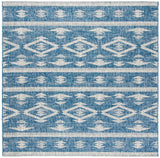 Safavieh Courtyard 6'-7" x 6'-7" Rug in Navy / Grey