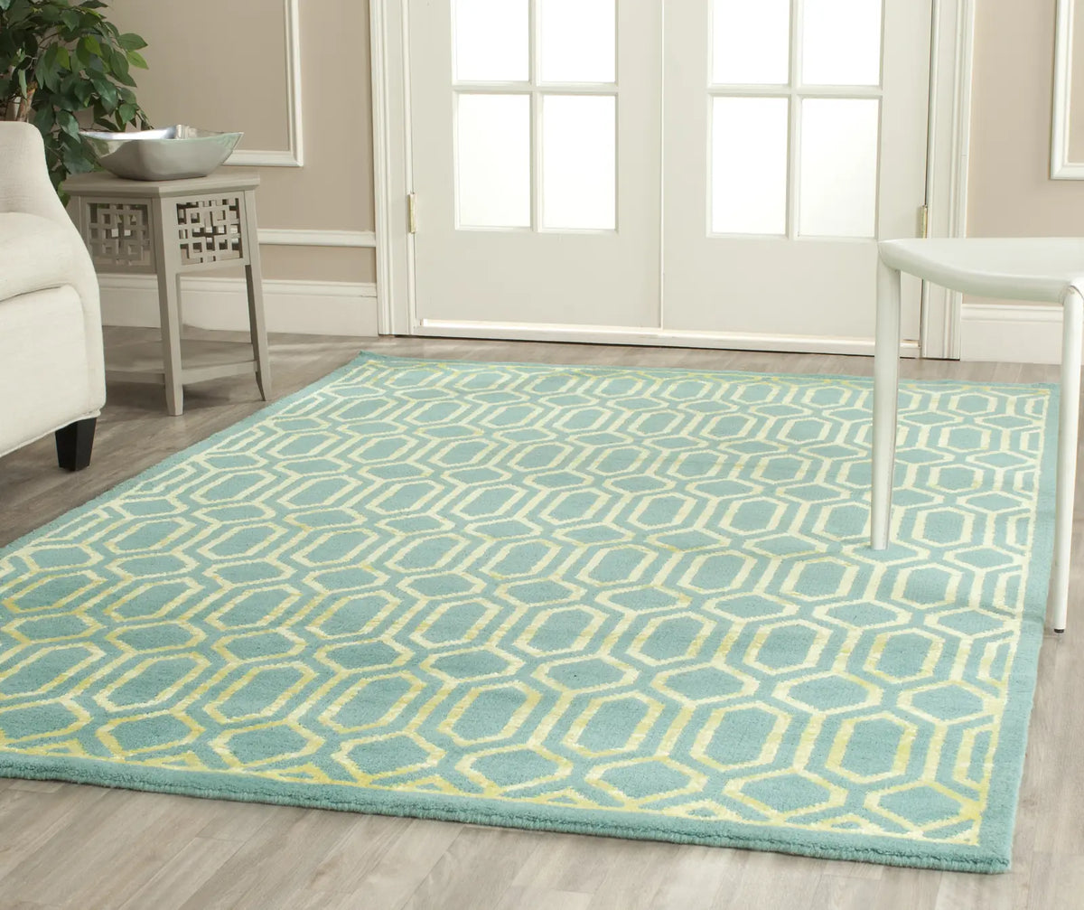Safavieh Mosaic 5'-0" x 8'-0" Rug in Aqua / Light Gold
