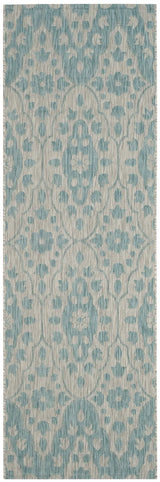 Safavieh Martha Stewart 2'-7" x 8'-2" Rug in Grey / Aqua