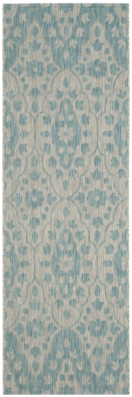 Safavieh Martha Stewart 2'-7" x 8'-2" Rug in Grey / Aqua