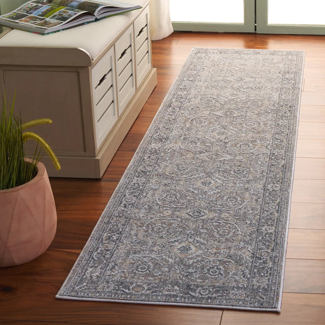 Safavieh Finley 2'-2" x 10'-0" Rug in Grey / Light Grey