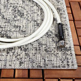 Safavieh Courtyard 6'-7" x 9'-6" Rug in Grey / Black
