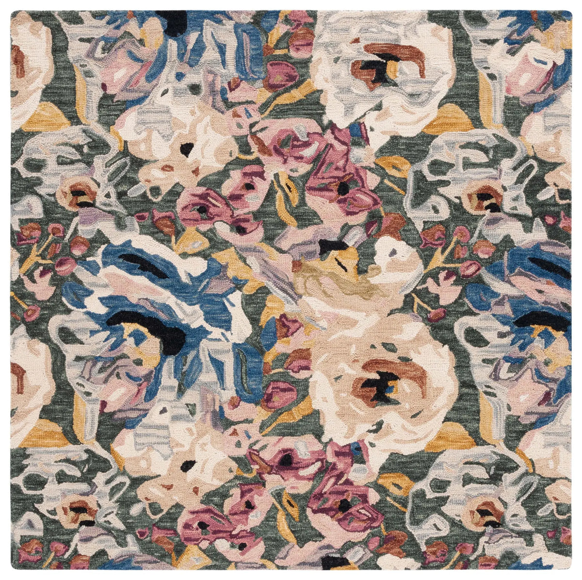 Safavieh Blossom 6'-0" x 6'-0" Rug in Green / Ivory