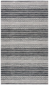 Safavieh Striped Kilim 4'-0" x 6'-0" Rug in Black / Ivory