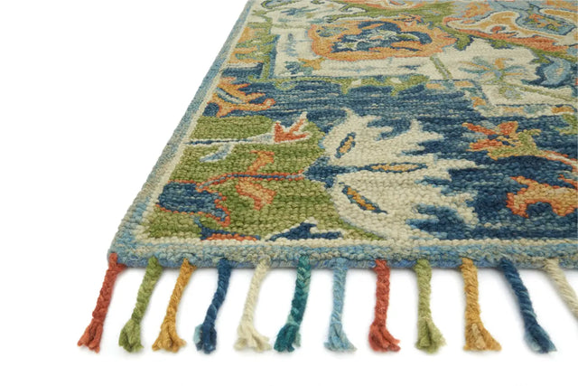 Loloi Zharah Zr-11 Blue / Multi Rugs - rug corner