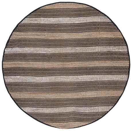 Safavieh Natural Fiber 7'-0" x 7'-0" Rug in Black / Natural