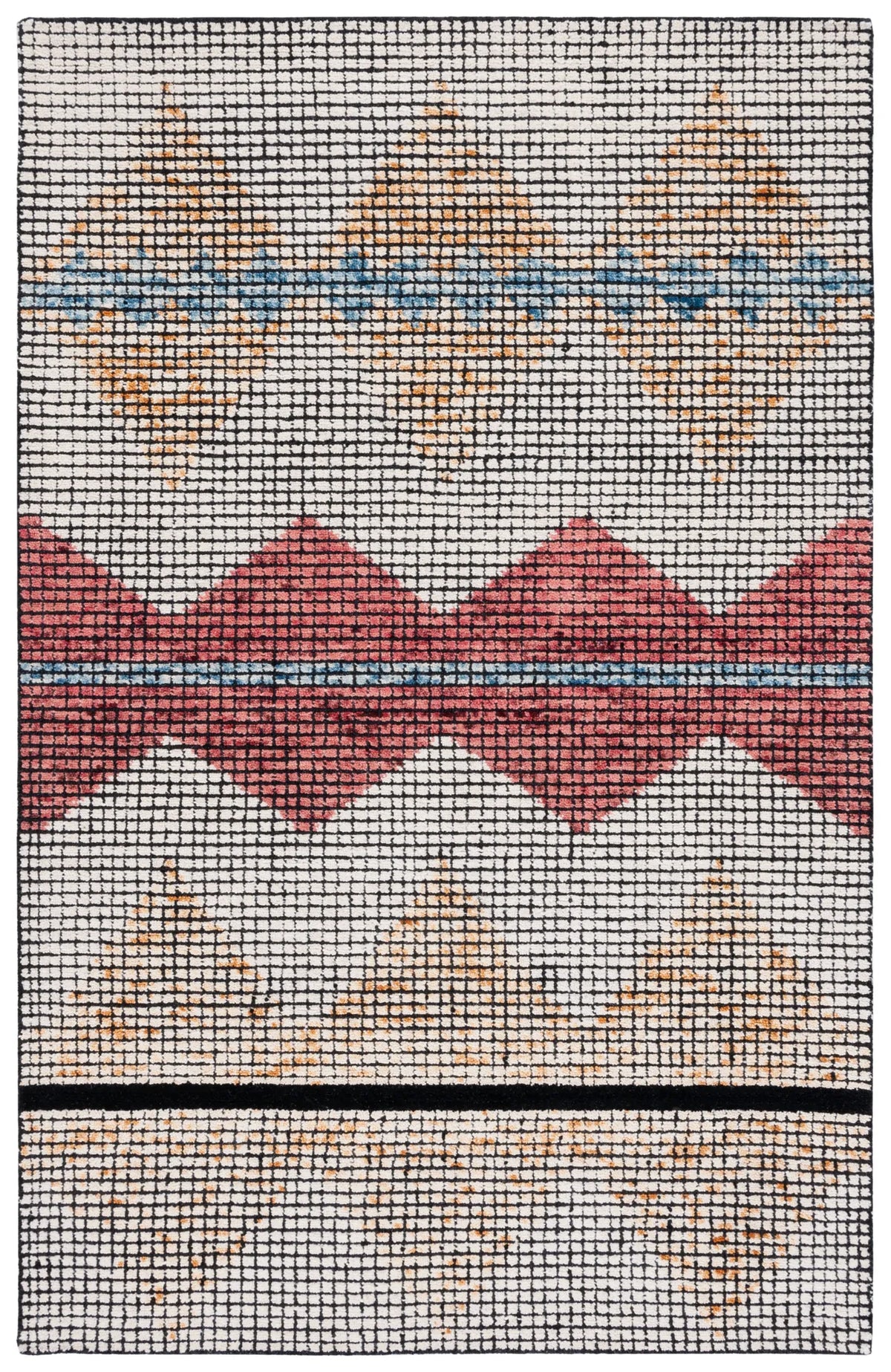 Safavieh Abstract 4'-0" x 6'-0" Rug in Ivory / Gold