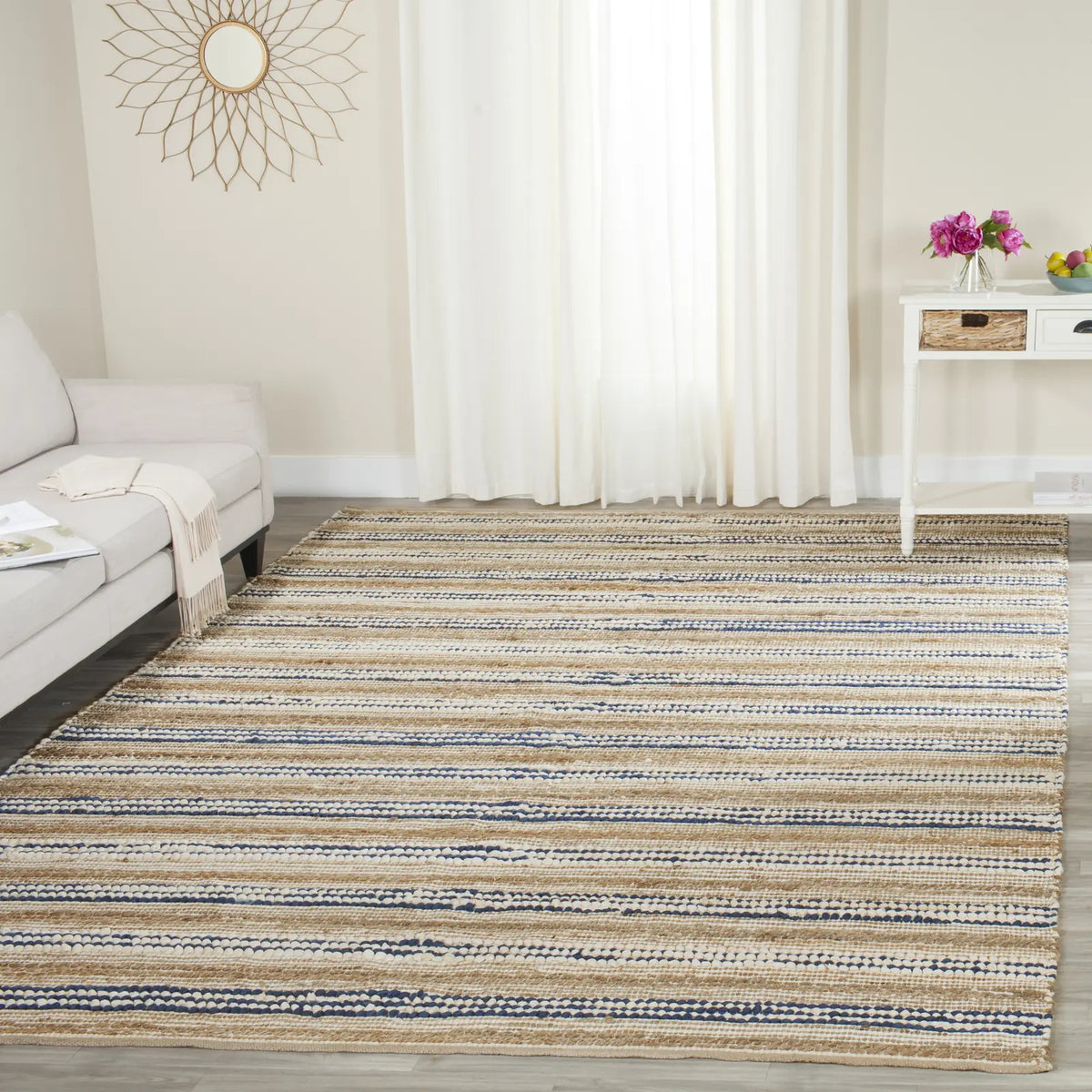 Safavieh Cape Cod 8'-0" x 10'-0" Rug in Natural / Blue