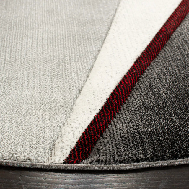 Safavieh Hollywood 5'-3" x 5'-3" Rug in Grey / Red