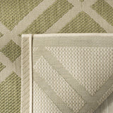 Safavieh Courtyard 4'-0" x 5'-7" Rug in Green / Beige