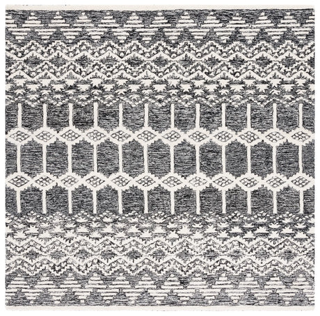 Safavieh Metro 6'-0" x 6'-0" Rug in Black / Ivory