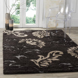 Safavieh Florida Shag 5'-3" x 7'-6" Rug in Dark Brown / Smoke