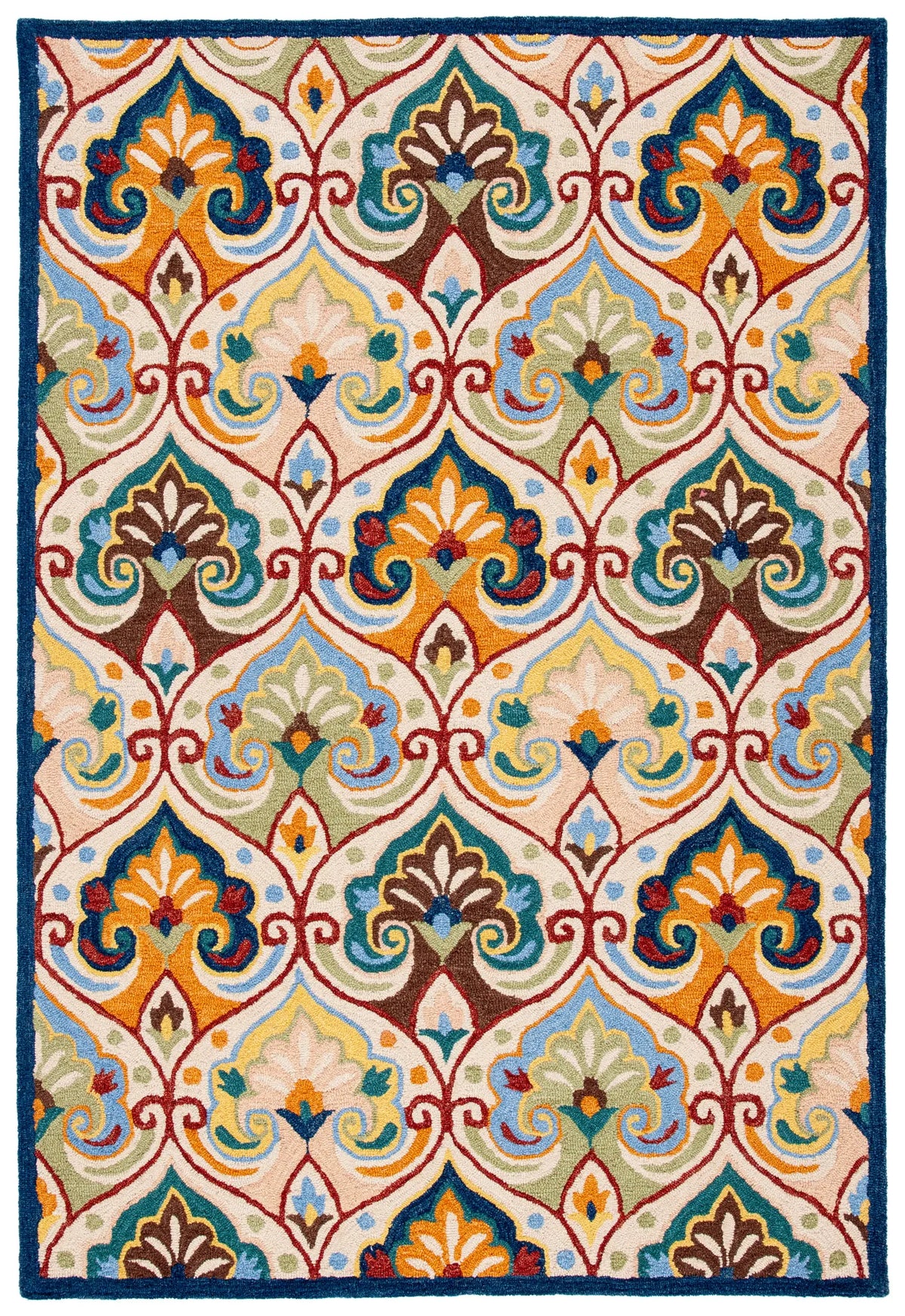 Safavieh Metro 4'-0" x 6'-0" Rug in Beige / Blue
