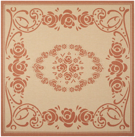 Safavieh Courtyard 7'-10" x 7'-10" Rug in Natural / Terra