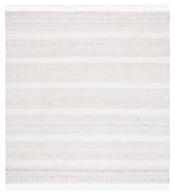 Safavieh Striped Kilim 7'-0" x 7'-0" Rug in Beige / Ivory