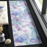 Safavieh Paint Brush 2'-2" x 10'-0" Rug in Blue / Lavender