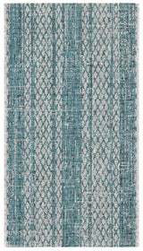 Safavieh Courtyard 2'-0" x 3'-7" Rug in Light Grey / Teal