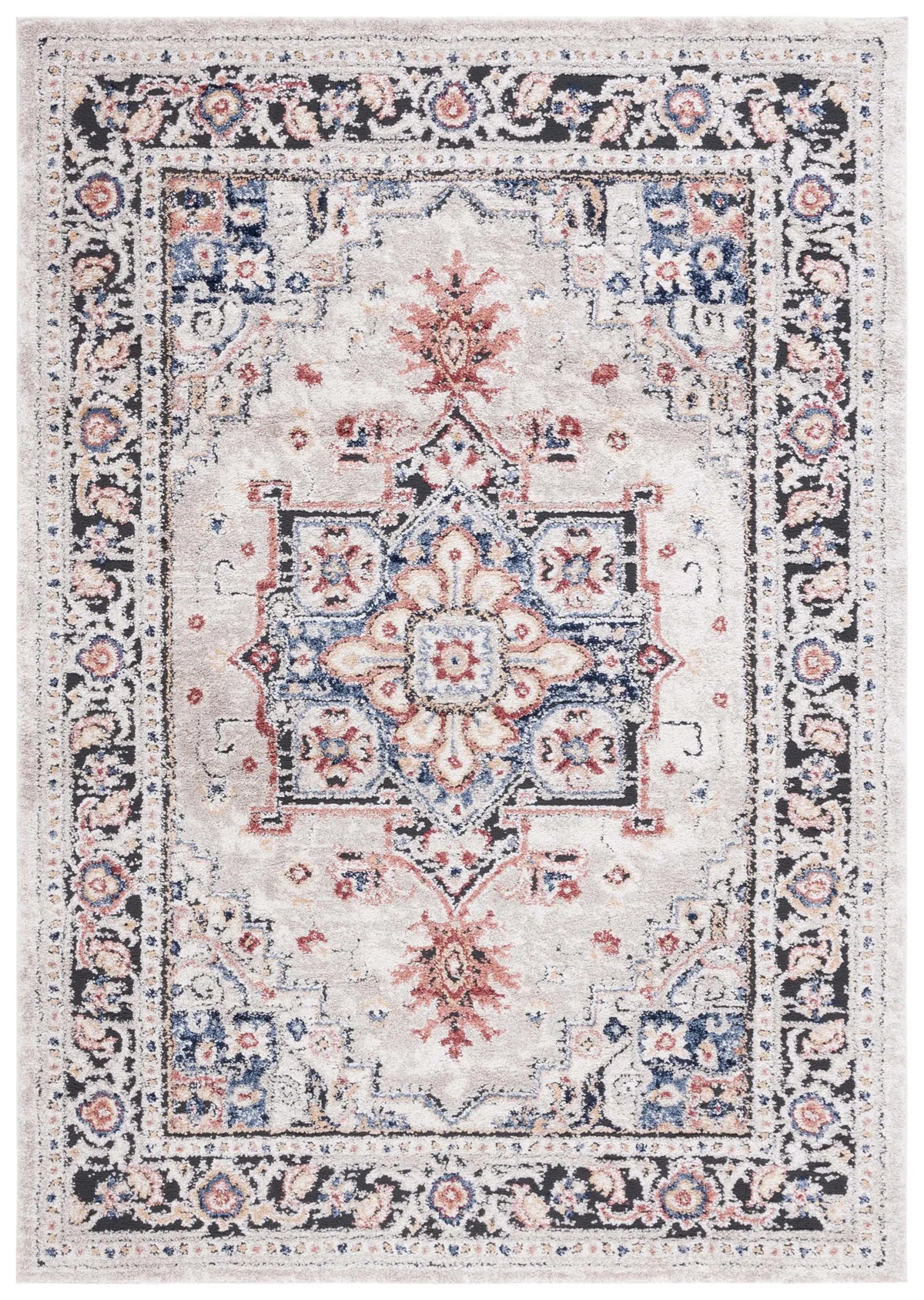Safavieh Luna 4'-5" x 6'-5" Rug in Beige / Black Rust