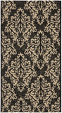 Safavieh Courtyard 2'-0" x 3'-7" Rug in Black / Creme