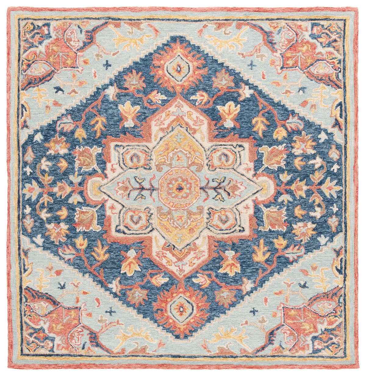 Safavieh Metro 6'-0" x 6'-0" Rug in Navy / Red