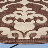 Safavieh Courtyard 6'-7" x 6'-7" Rug in Chocolate / Natural