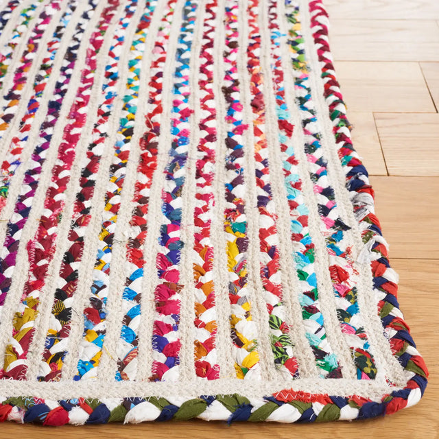 Safavieh Braided 4'-0" x 6'-0" Rug in Ivory / Multi