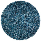 Safavieh Rio Shag 6'-0" x 6'-0" Rug in Navy / Ivory