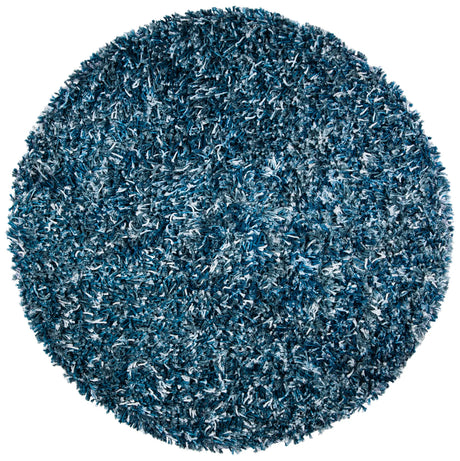 Safavieh Rio Shag 6'-0" x 6'-0" Rug in Navy / Ivory