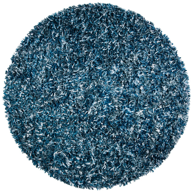 Safavieh Rio Shag 6'-0" x 6'-0" Rug in Navy / Ivory
