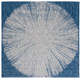 Safavieh Courtyard 6'-7" x 6'-7" Rug in Navy / Grey